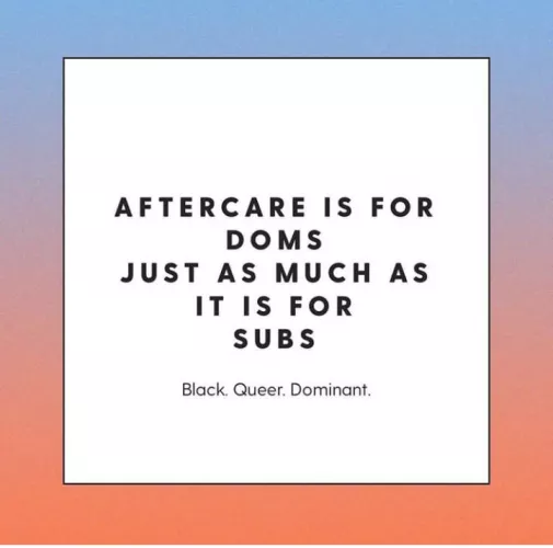 Aftercare is for everyone ✨❤️