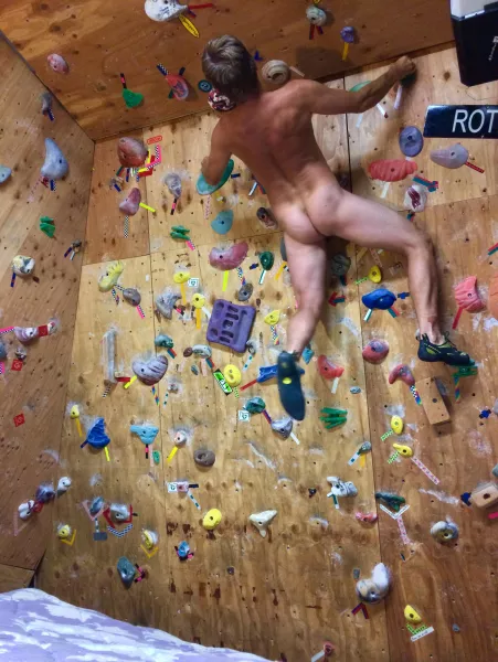 Alas, the home wall must finally come down after a decade. Fun times were had. Any Oregon climbers want to go for some naked ascents this summer?! Let's make the Smith Rock tourists stare even harder!