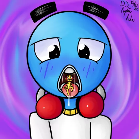 Am I the first person to draw Rhythm Heaven vore? Wouldn't be surprised, these two just tickle that part of me.