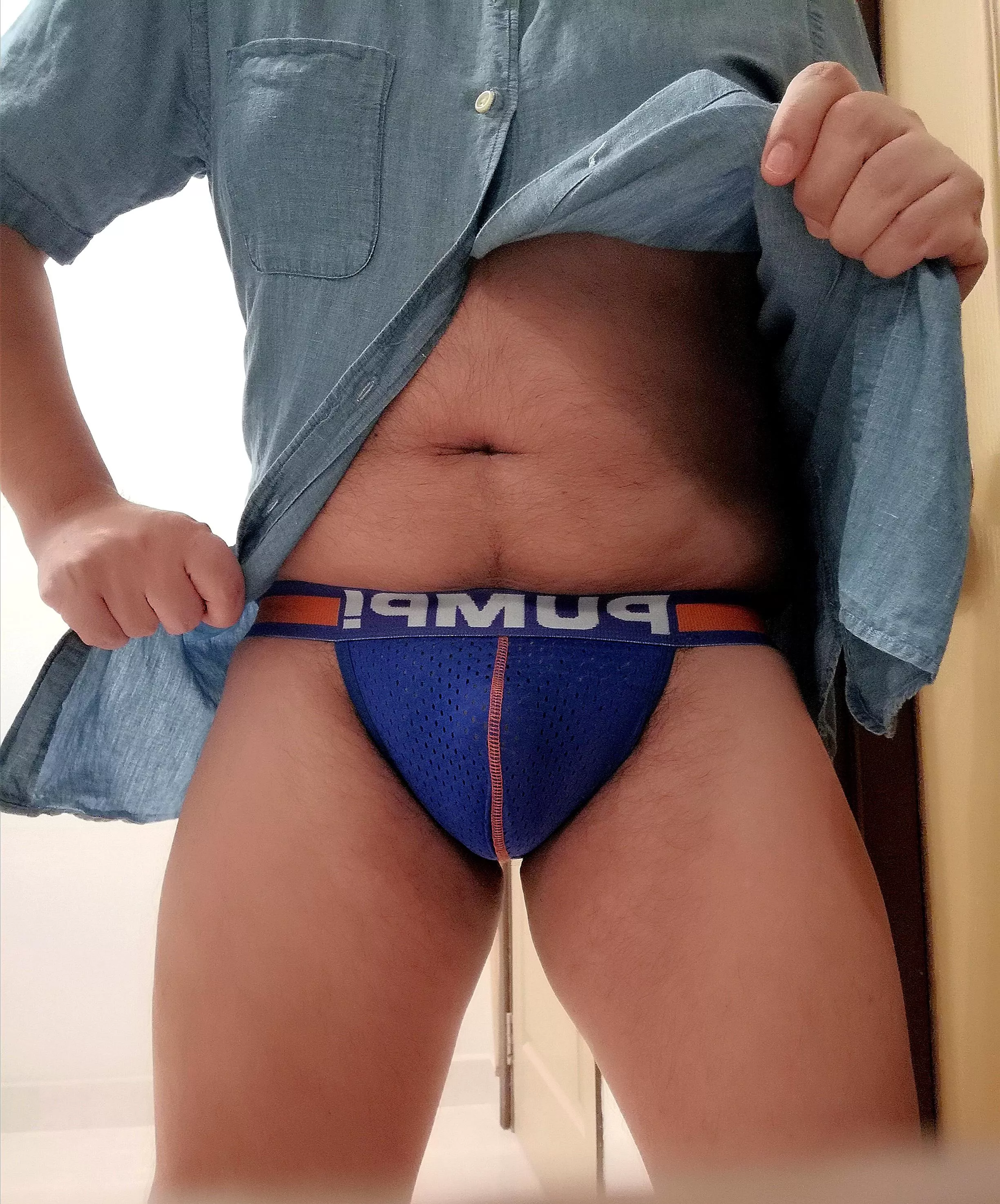 Another day, another new jockstrap. Serving electric blue today. 😉