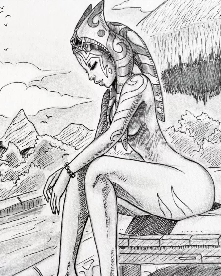 Another holiday drawing in turkiye 🇹🇷 Yesterday was raining so I stayed in the hotelroom and drew this sexy Niisha, chilling on the pool 🤓💦 (darko_tattoo)