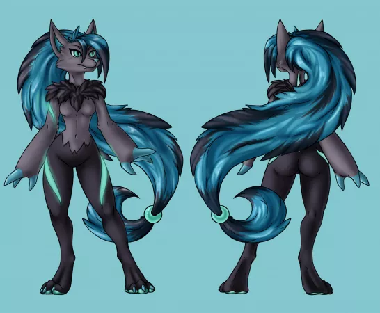 Another Pokemon OC of mine, a shiny Zoroark! (art by me, @sneepydraws on Twitter)