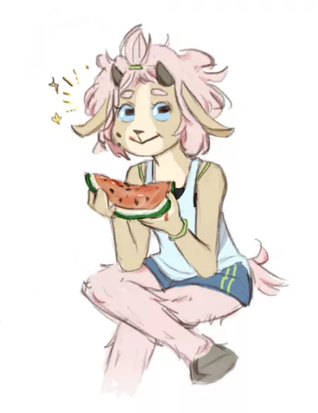 Another sketch of my goat character