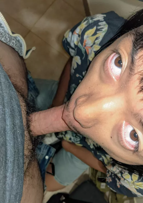 Asian fag put in his place by alpha Arab cock