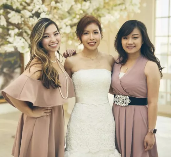 Asian Ladies at a Wedding