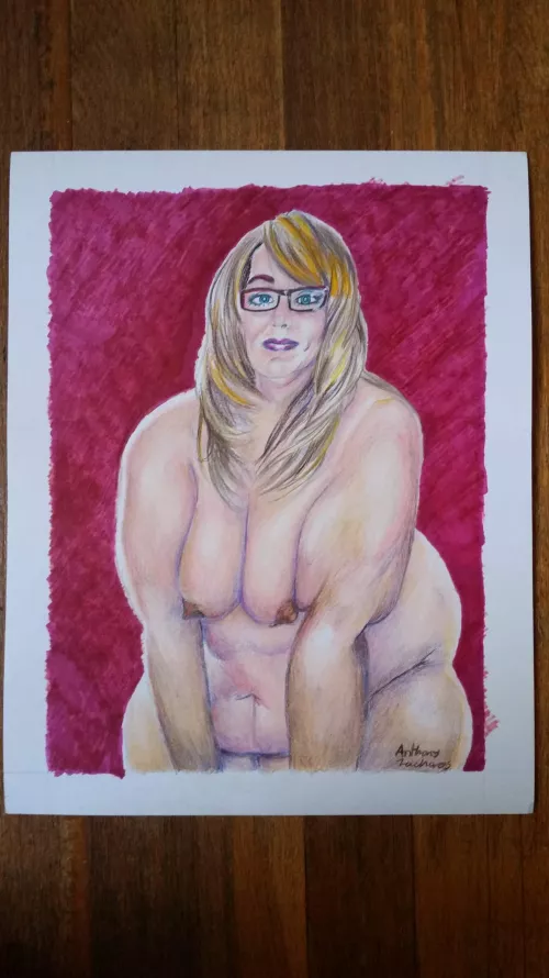 Bbw art I made 4 years ago, done in prisma color pencils