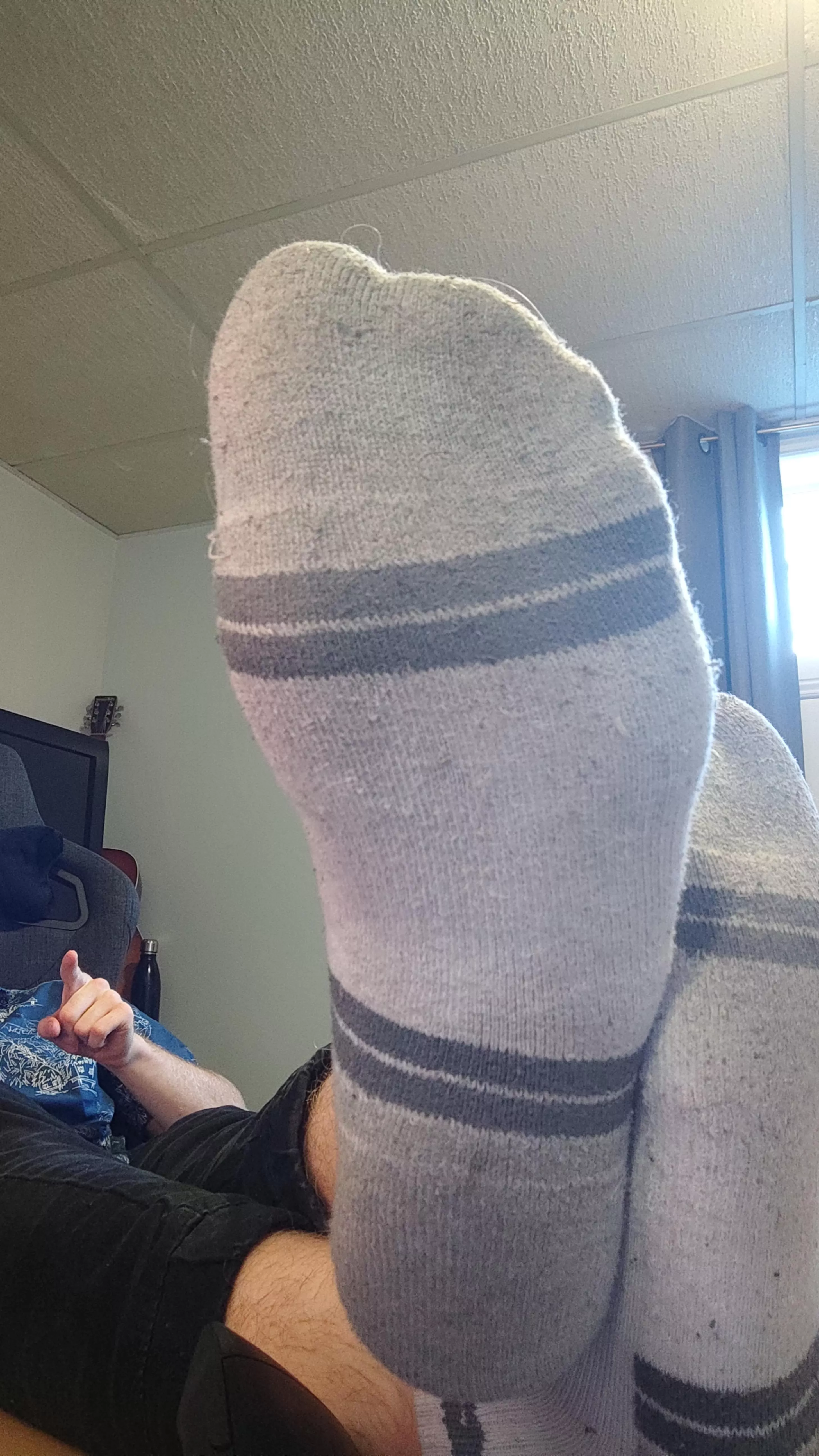 Be a good dog and sniff my sweaty socks