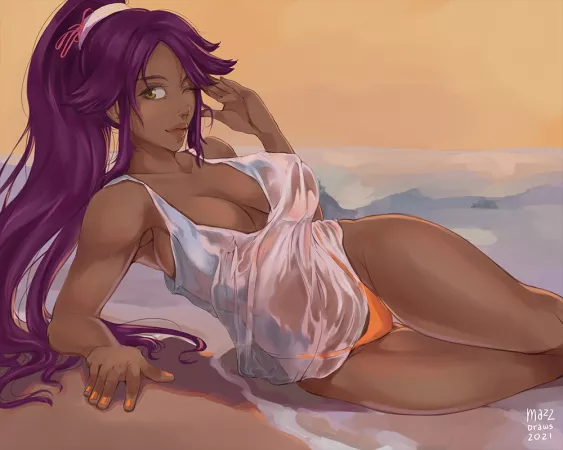 Beach Babe Yoruichi! (MazzlesDraws)