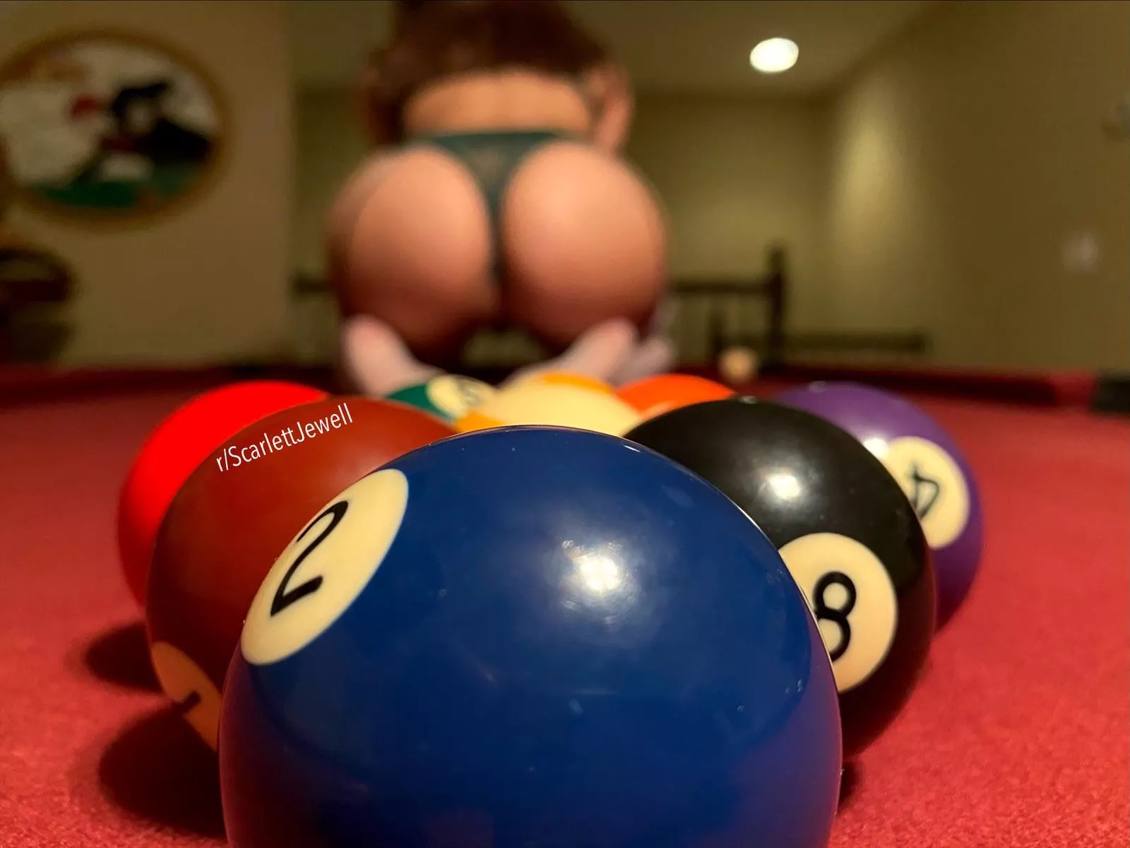 Beat me in pool and you can stuff any of my “pockets” 😉 [oc]