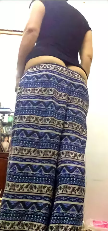 Beautiful 52 year old milfs pants are so low