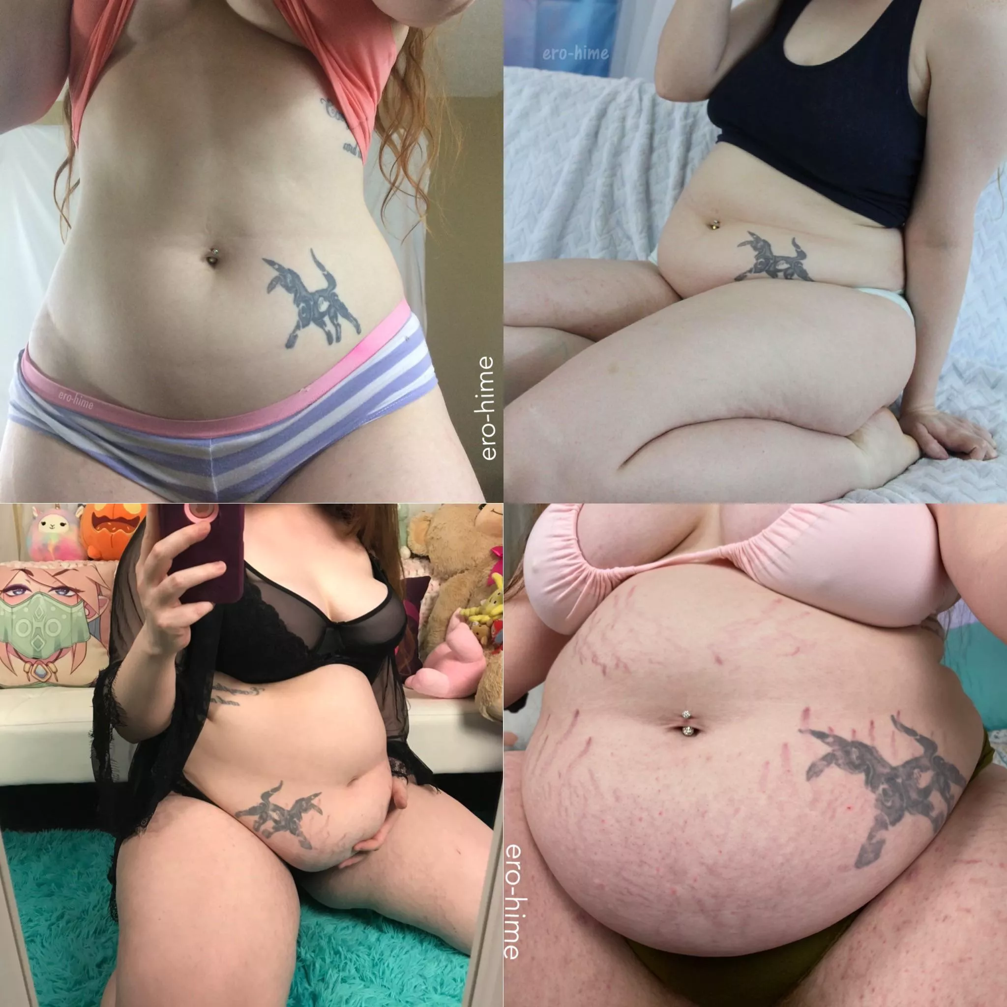 Belly progression; from flat to flabby 🥰