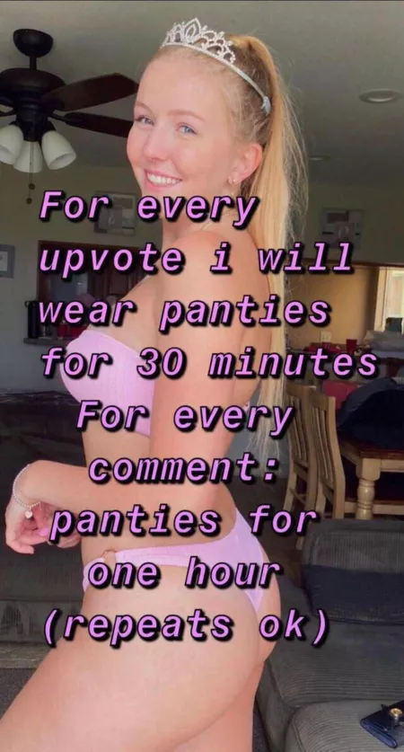 Bet you cant make me wear panties all weekend 😏