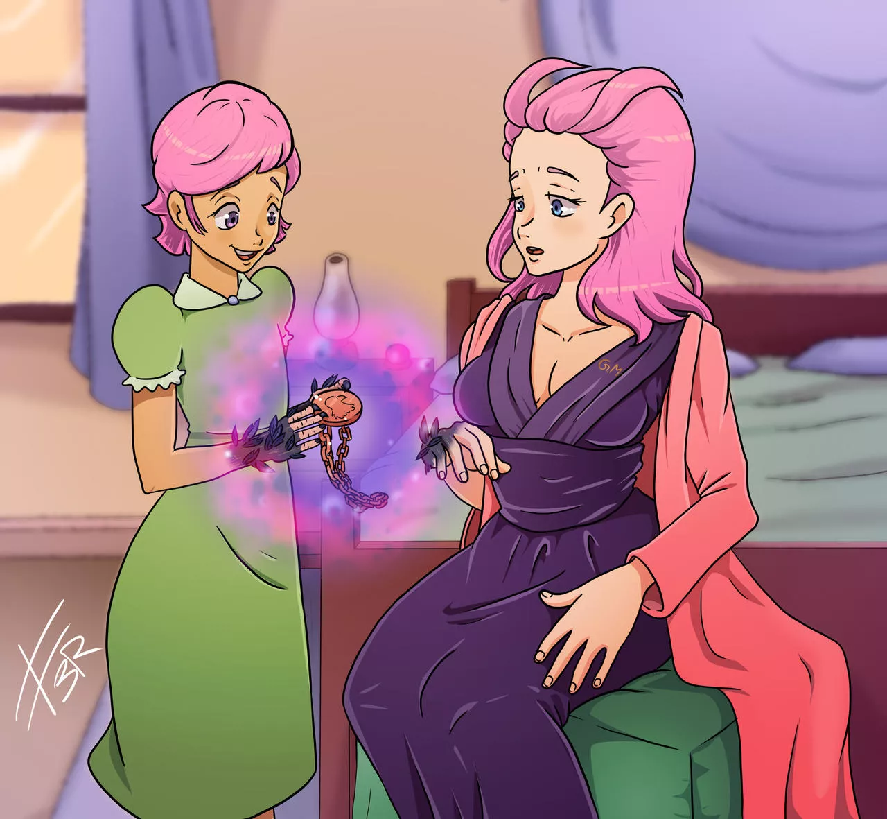 Birth of a Budding Mage (Bird TF) commissioned by Daughterskin, created by Fokk3rs