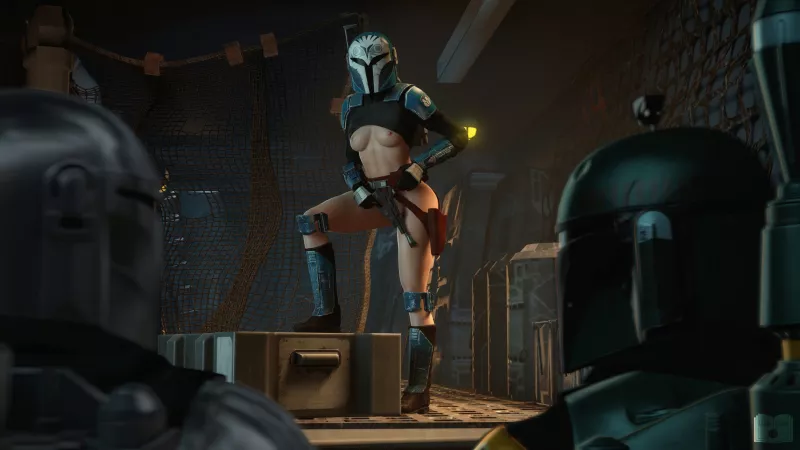 Bo Katan challenges Mando and Boba to prove they are true Mandalorians (centerfoldersfm)
