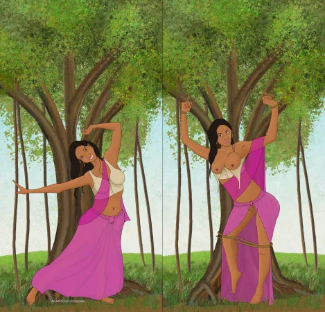 Bollywood Sari Dancer in Peril (aea4pc)