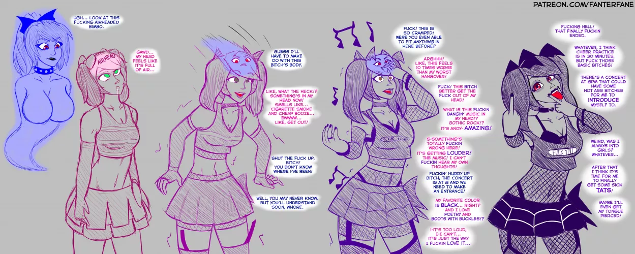 Brain Dump #3: Goth Chick by FanterFane (Possession, Gothification)