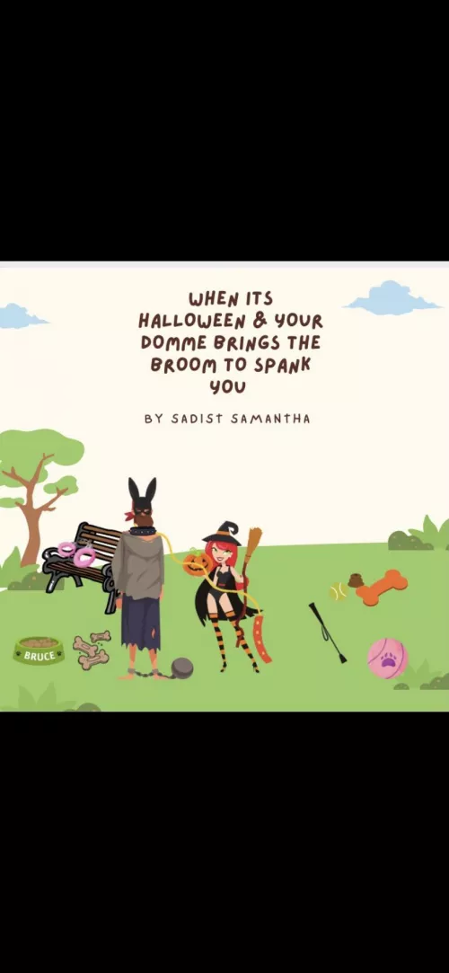 Broom spanking 🎃🎃