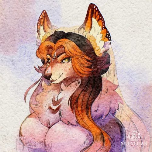 Butterfly ears 🦋 They're so cute, don't you think? (Art by me! 🦄)