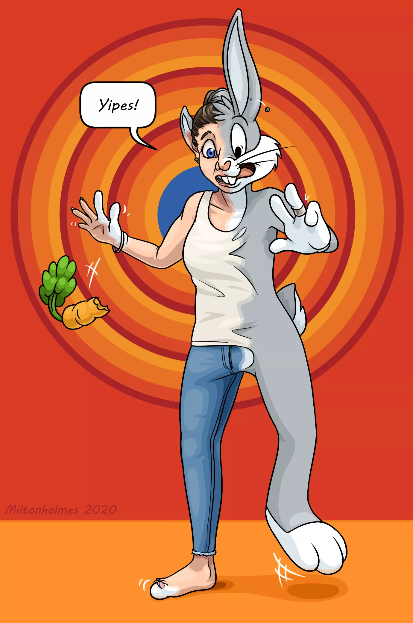 [C] What's Up Doc? (F to Bugs Bunny, Toonification, Furry FTM) by Miltonholmes