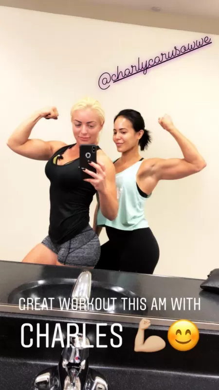 Charly’s biceps compared to Mandy’s 💪
