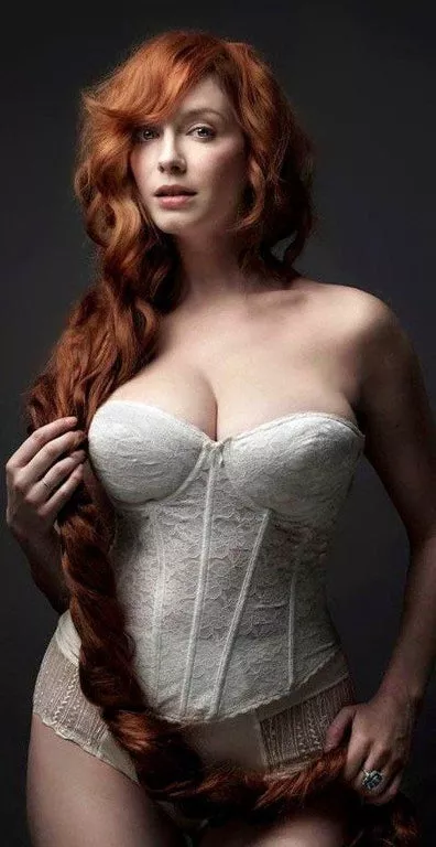 Christina Hendricks letting down her hair