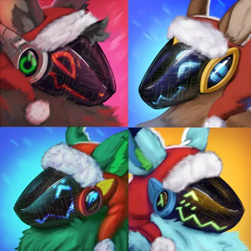 Christmas headshots I made this week, commissions open ! just $40, DM me!