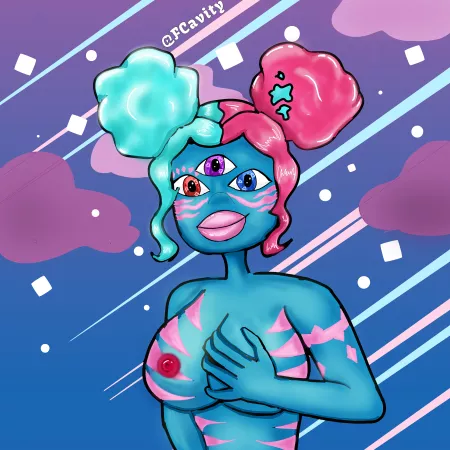 Cotton candy garnet