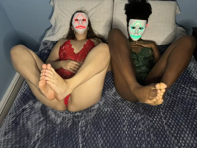 Could you suck our toes at the same time? 😜