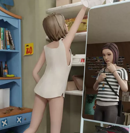 Courtney getting a peek at Max