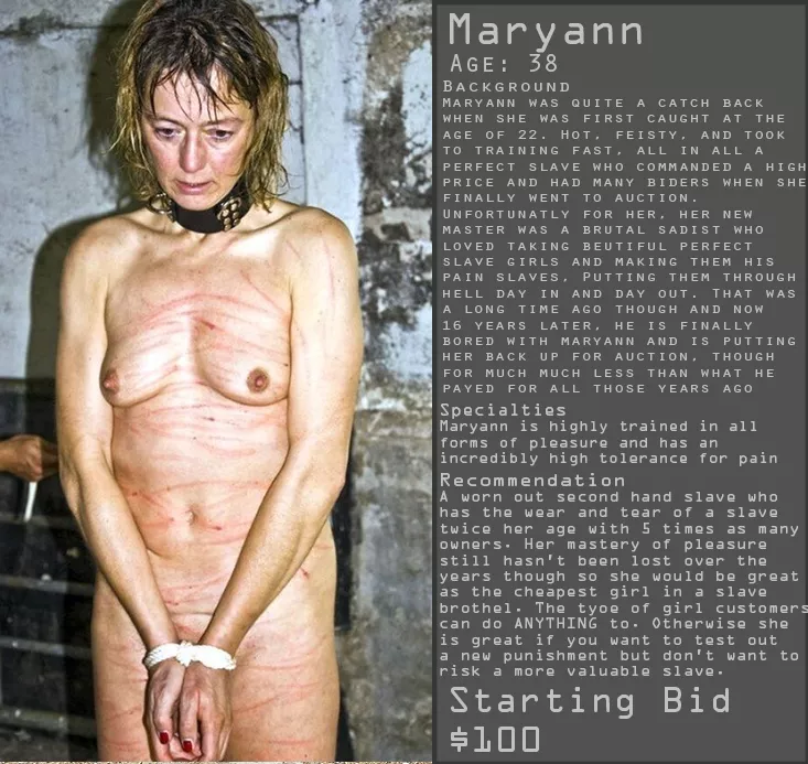 Crazy Rob's Discount Slave Auction: Maryann