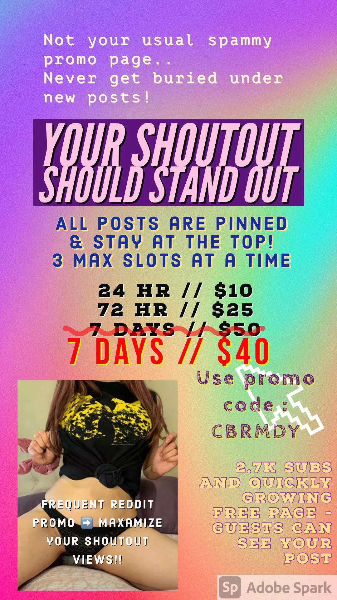 Creators! 🧡 Looking to grow ⬆️ your OnlyFans? I offer paid Pinned 📌 Shoutouts on my personal page - limited slots - spam free! Your post stays on TOP! 💥SALE TODAY ONLY💥 ⬇️ Creators! 🧡 Looking to grow ⬆️ your OnlyFans? I offer paid Pinned 📌 Shoutouts on my personal page - limited slots - spam free! Your post stays on TOP! 💥SALE TODAY ONLY💥 ⬇️
