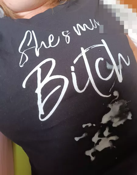 Cum on my bitch shirt - I love to be a bitch and could handle more men