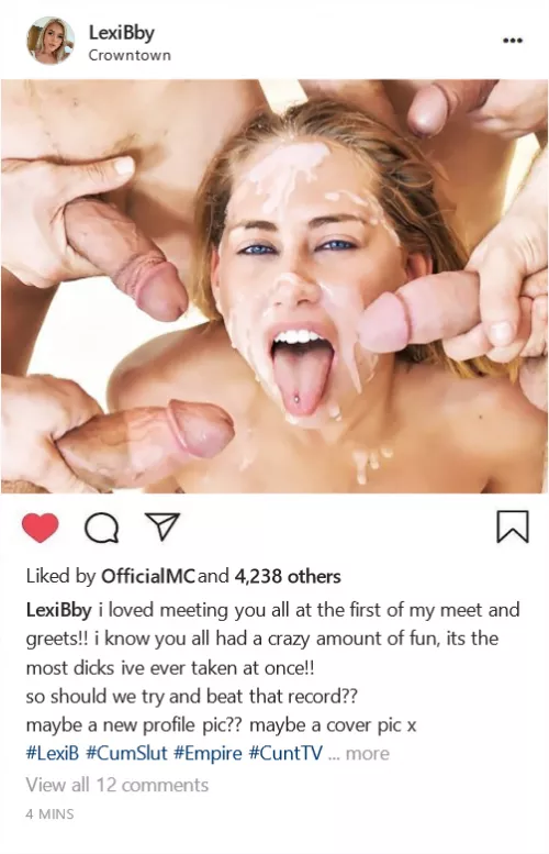 (Cuntagram) - @LexiBby Loved meeting you all!!! want to fuck again??