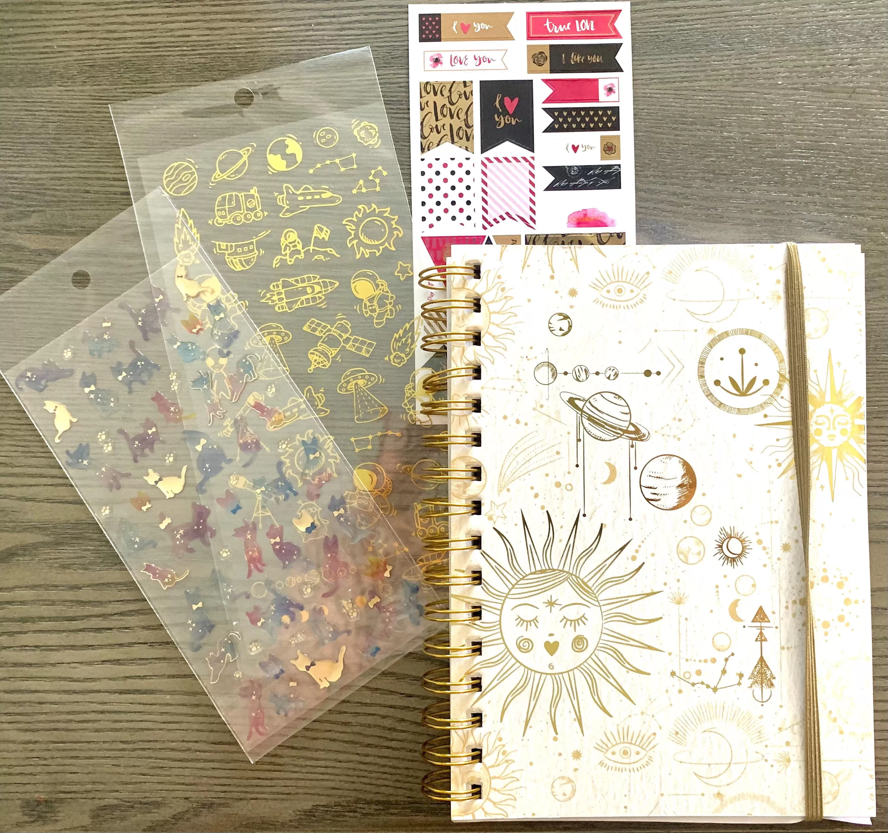 Daddy got me a new journal and stickers to go with it!🥰