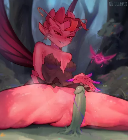 Dark willow in the woods