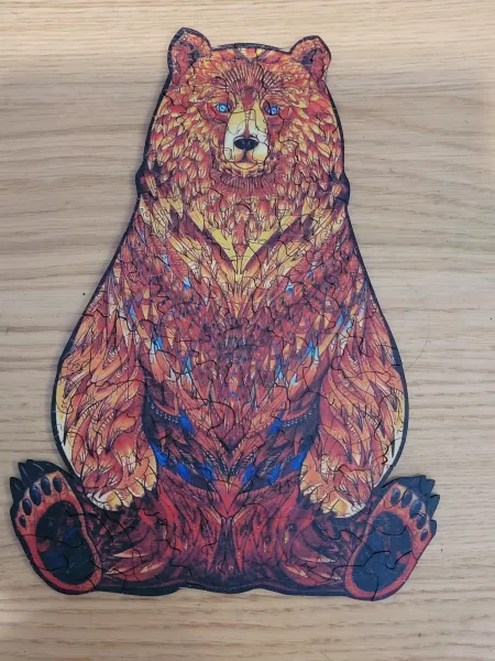 Did another puzzle with daddy today it was fun (also beat him at mariokartie 😇)