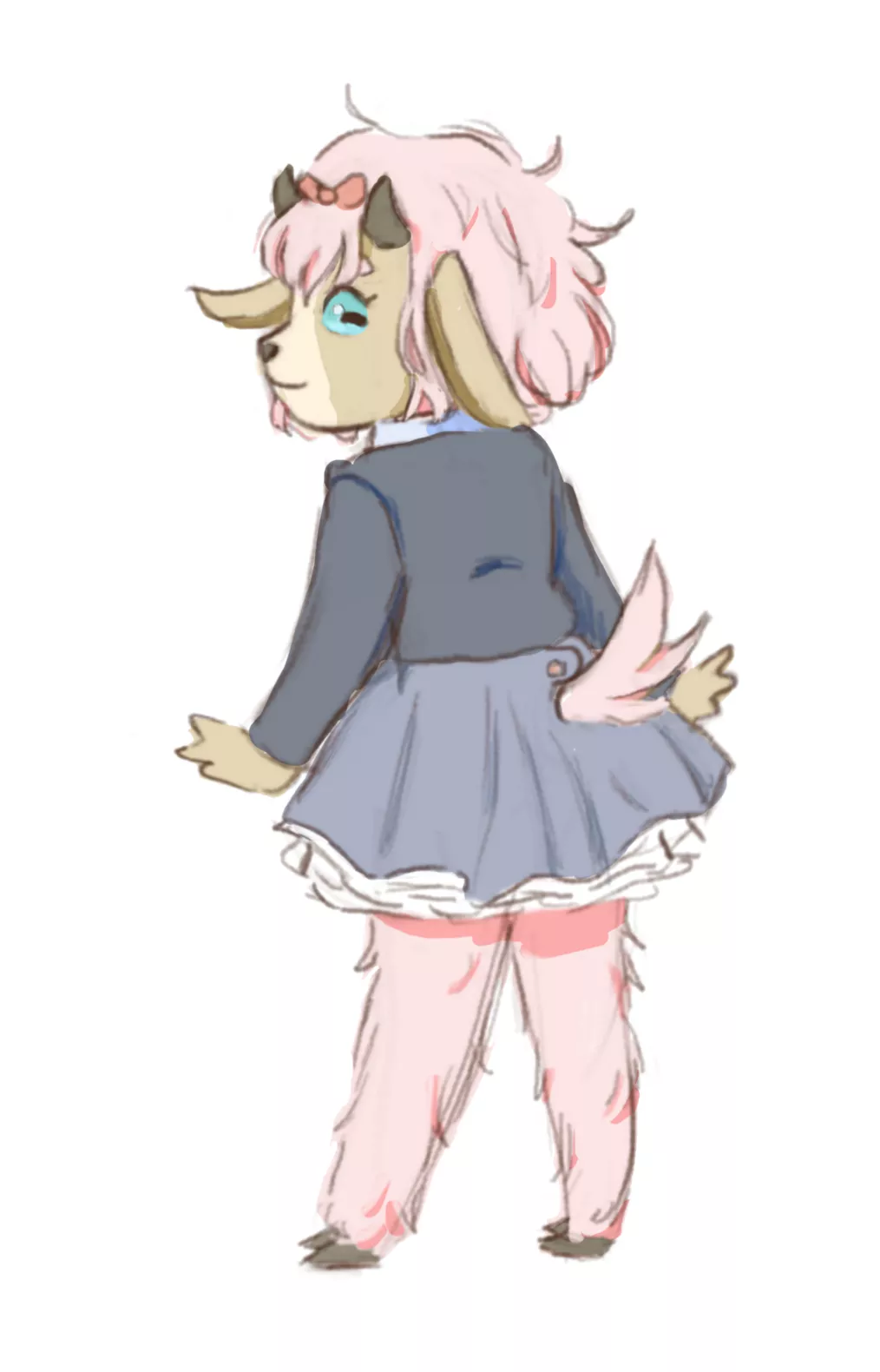 Doodle of a goat girl, any name suggestions?