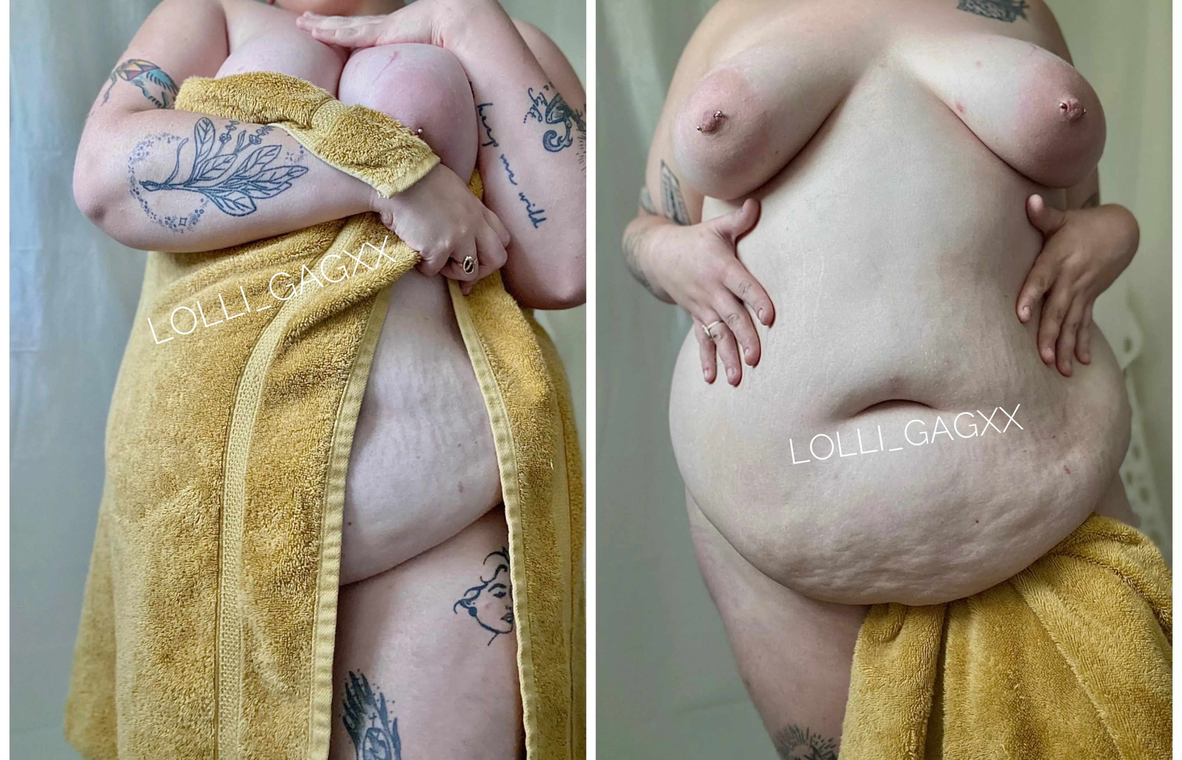 Dropped my towel and it got stuck under my plump belly 😋