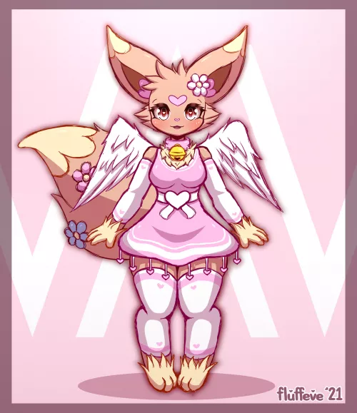 Eevee! 💗 (Art by me: @fluffeve on Twitter)