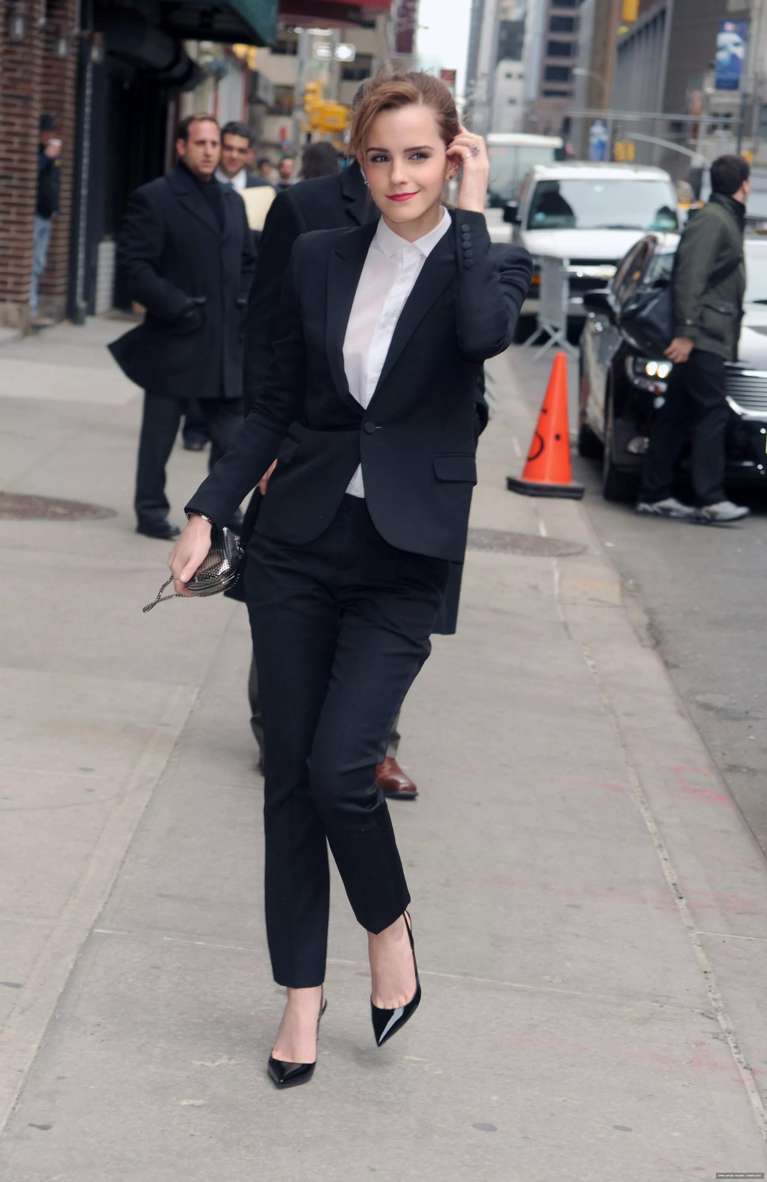 Emma Watson in Suit and Louboutins😍