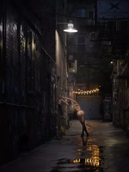 Empty NYC Alley, Late Night