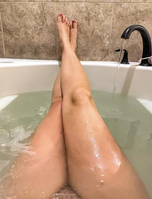 Enjoying a little mom relaxing time to end the day!