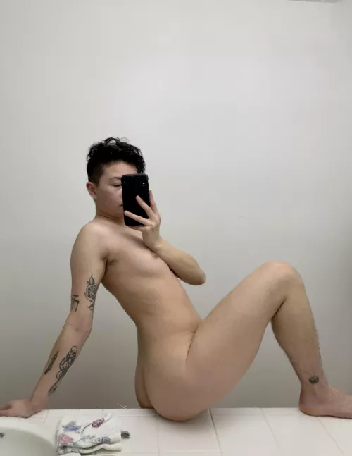 enjoying this enormous mirror