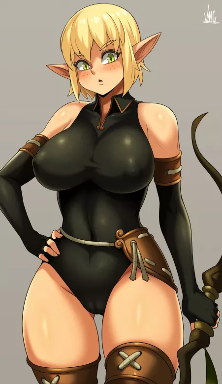 Evangelyne Black Leotard (JMG) [Wakfu] (X-post from r/animebodysuits )