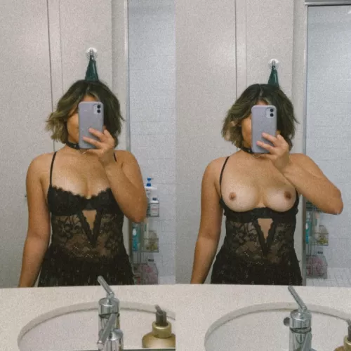 [F] Do you like my new date-night outfit?