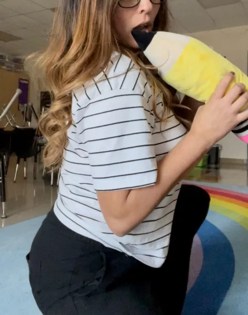 [F] Hard to be naughty in the classroom but here you go!