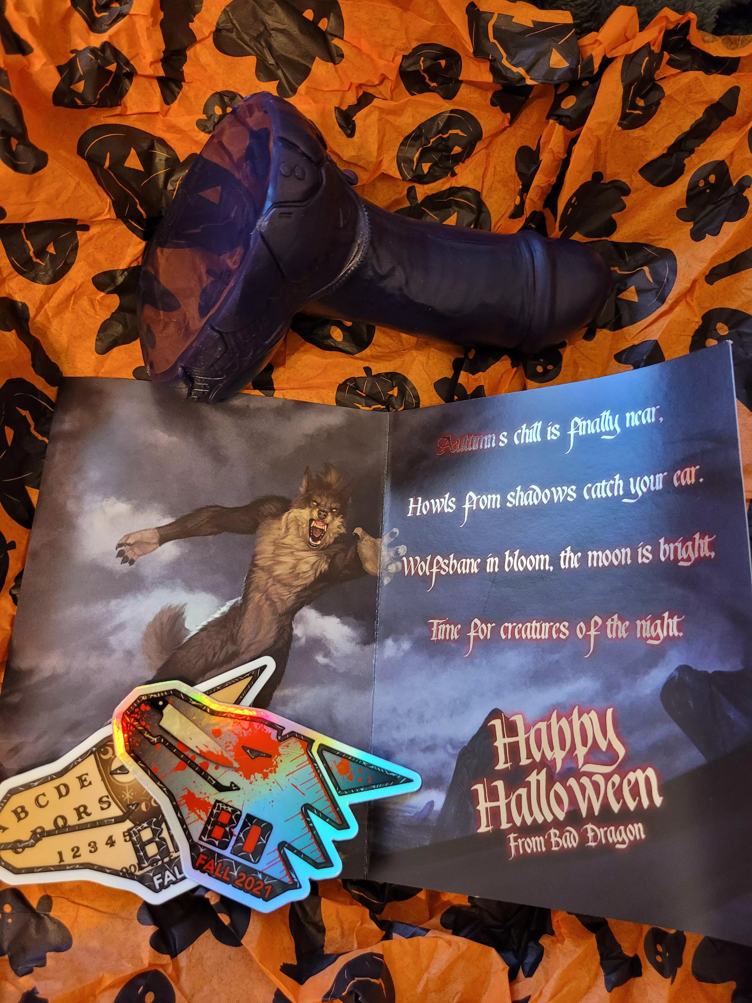 fall card and stickers! they're super cool! 👻