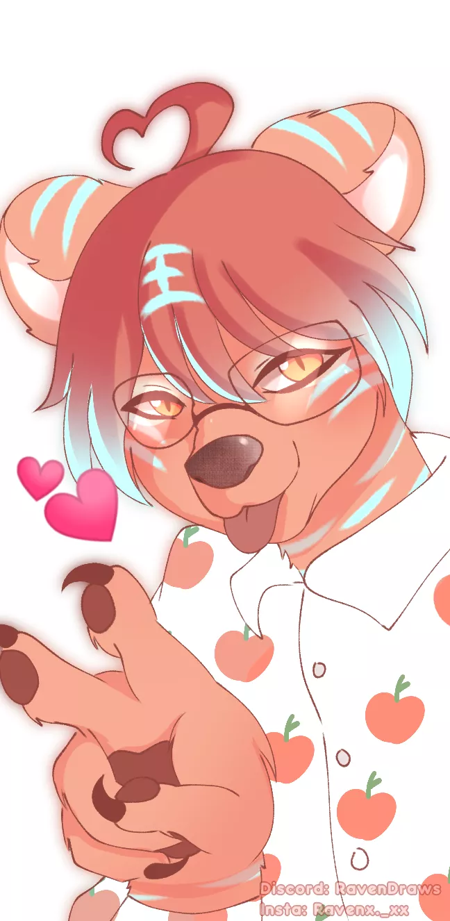 Finally made a fursona for me self, pretty proud of of this drawing. 💕(Art by me) (Yeah thats my legit insta i just dont post there often cus insta cropping is 💩)