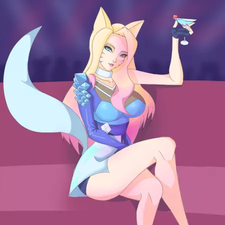 Finished the Ahri sketch I posted previously. Artwork by me @HexaliaWorkshop on Twitter