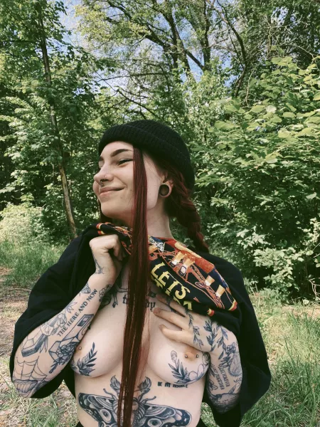 flashing at the lake